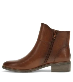 Baretraps Booties-Alona Block Heel Bootie Cognac