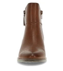 Baretraps Booties-Alona Block Heel Bootie Cognac