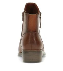 Baretraps Booties-Alona Block Heel Bootie Cognac