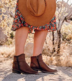 Baretraps Booties-Alona Block Heel Bootie Cognac