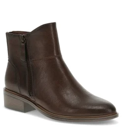 Baretraps Booties-Alona Block Heel Bootie DarkBrown