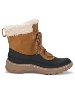Baretraps Cold Weather Boots-Alta Cold Weather Bootie Cognac/BlackSuede