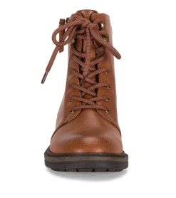 Baretraps Booties-Amysue Lace Up Bootie Cognac