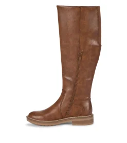 Baretraps Wide Calf Boots|Knee High Boots-Autumn Wide Calf Riding Boot Cognac