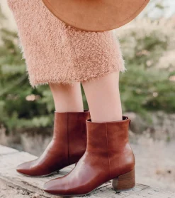 Baretraps Booties-Bessie Block Heel Bootie Bloodstone
