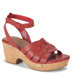 Baretraps Wedge Sandals-Bonita Wedge Sandal Red