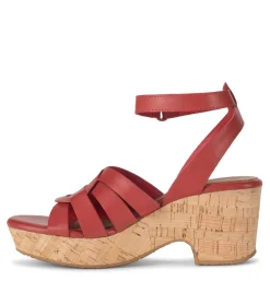 Baretraps Wedge Sandals-Bonita Wedge Sandal Red