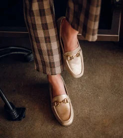 Baretraps Flats & Loafers|Dress Shoes-Caddie Loafer LightChampagne