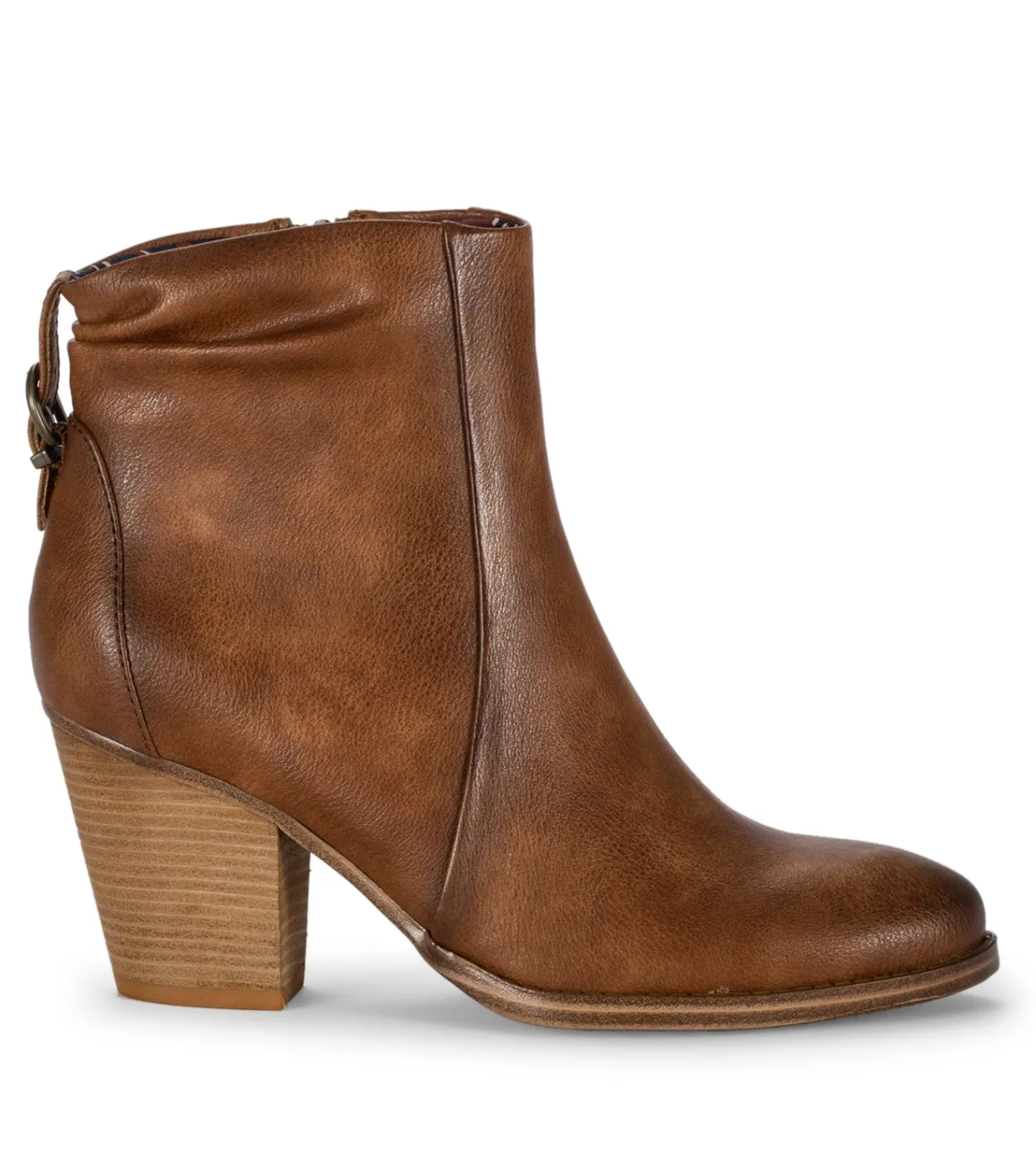Baretraps Booties-Charee Block Heel Bootie BrushBrown