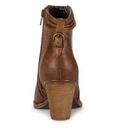 Baretraps Booties-Charee Block Heel Bootie BrushBrown