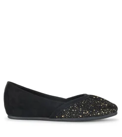 Baretraps Flats & Loafers-Charlie Flat Black/OldGold