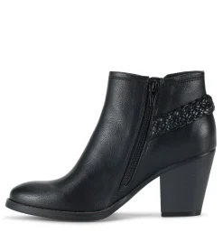 Baretraps Booties-Charlotte Block Heel Bootie Black