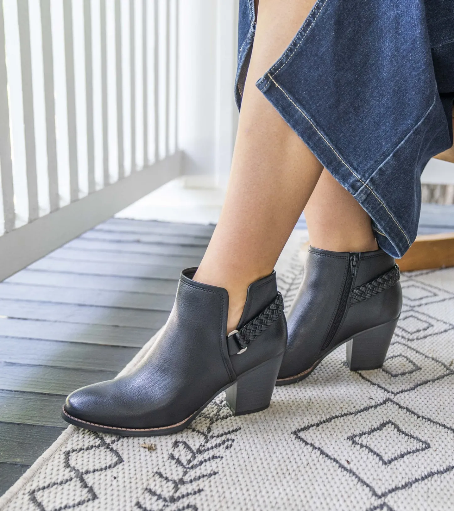 Baretraps Booties-Charlotte Block Heel Bootie Black