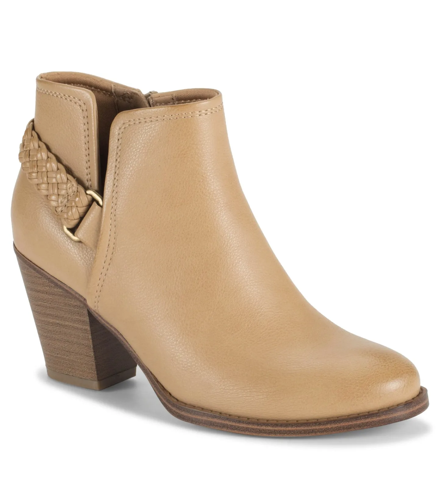 Baretraps Booties-Charlotte Block Heel Bootie Camel
