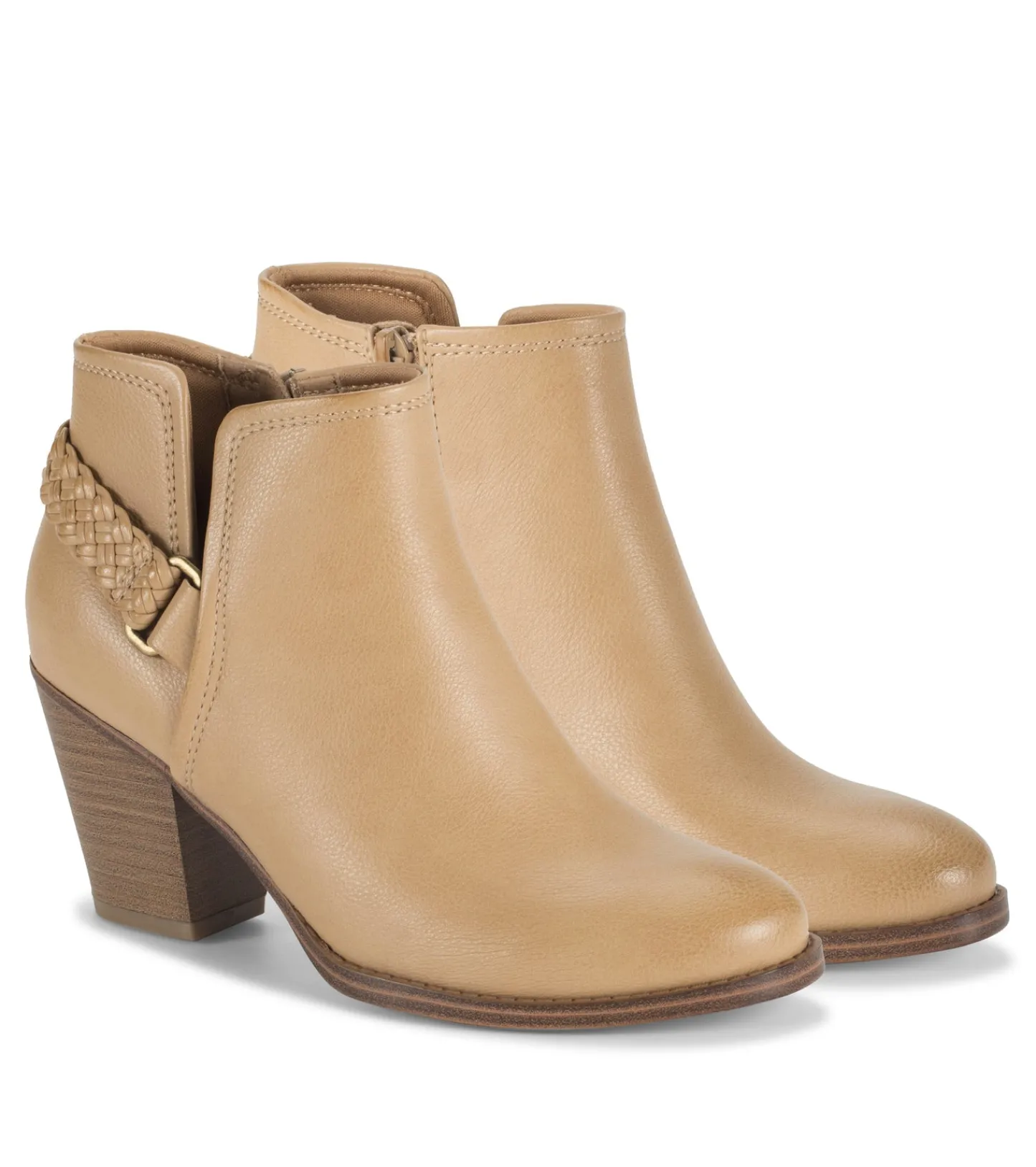 Baretraps Booties-Charlotte Block Heel Bootie Camel