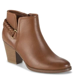 Baretraps Booties-Charlotte Block Heel Bootie Walnut