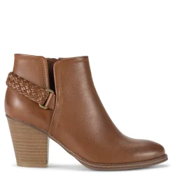 Baretraps Booties-Charlotte Block Heel Bootie Walnut
