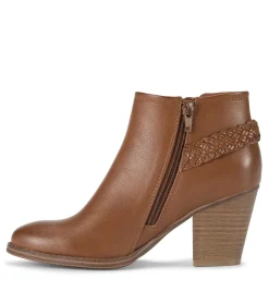 Baretraps Booties-Charlotte Block Heel Bootie Walnut