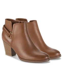 Baretraps Booties-Charlotte Block Heel Bootie Walnut
