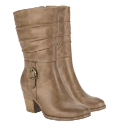 Baretraps Knee High Boots-Cheyenne Mid Calf Boot Auburn