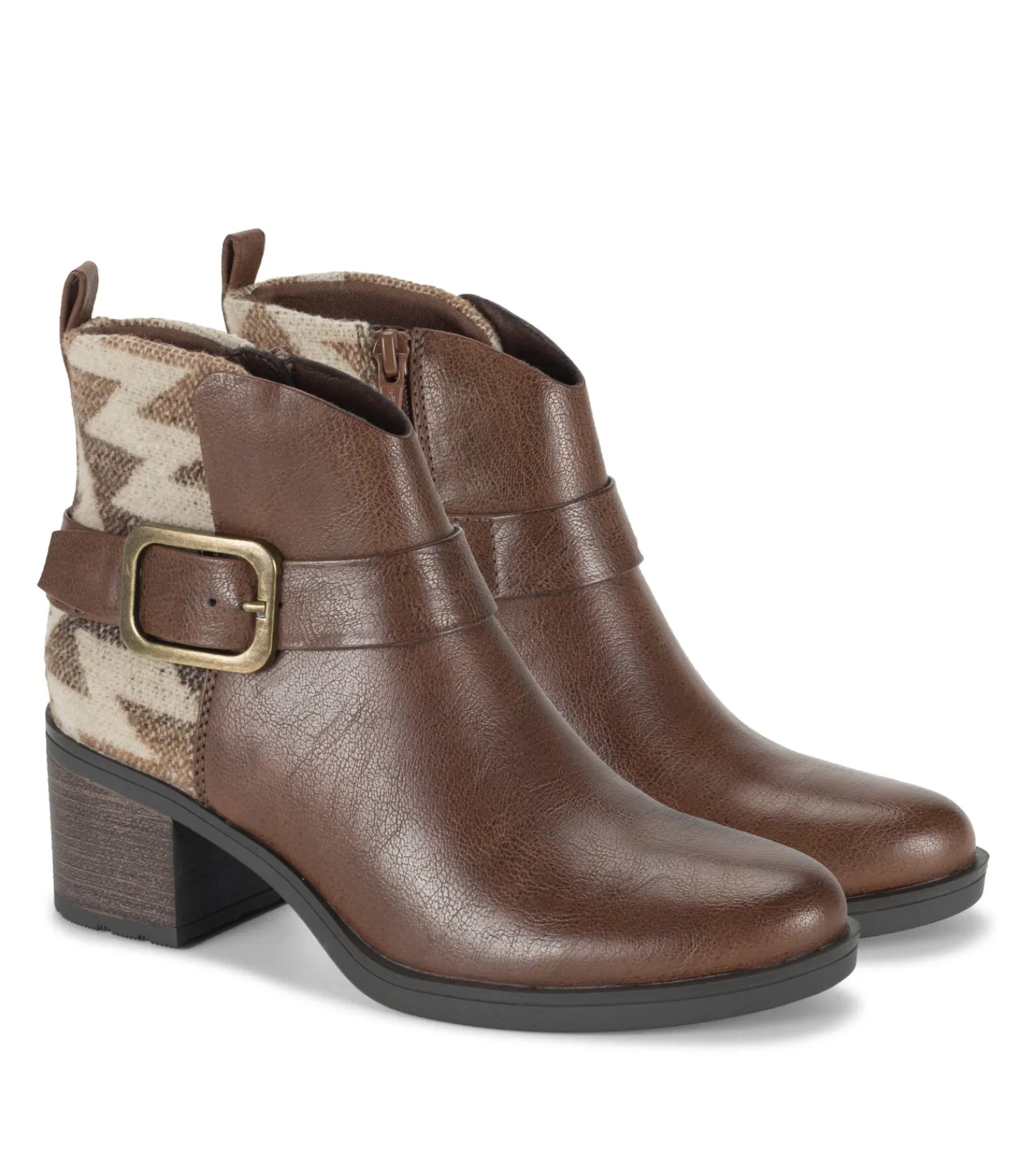 Baretraps Booties-Colorado Block Heel Bootie DarkBrown