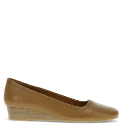 Baretraps Flats & Loafers|Dress Shoes-Covette Wedge Slip On Walnut