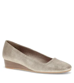 Baretraps Flats & Loafers|Dress Shoes-Covette Wedge Slip On LightChampagne