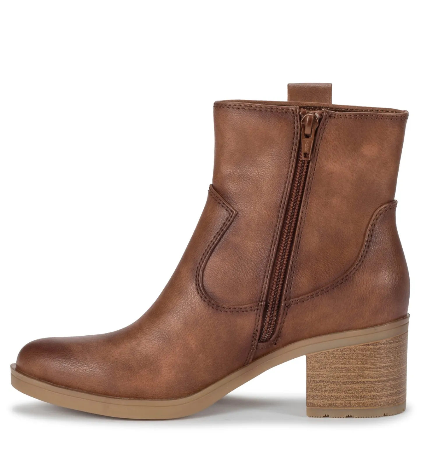 Baretraps Booties-Covina Block Heel Bootie BrushBrown