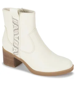 Baretraps Booties-Covina Block Heel Bootie Cream