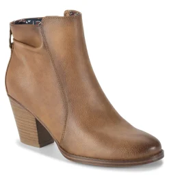 Baretraps Booties-Crystal Block Heel Bootie Auburn