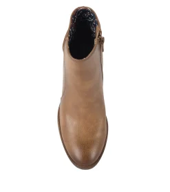 Baretraps Booties-Crystal Block Heel Bootie Auburn