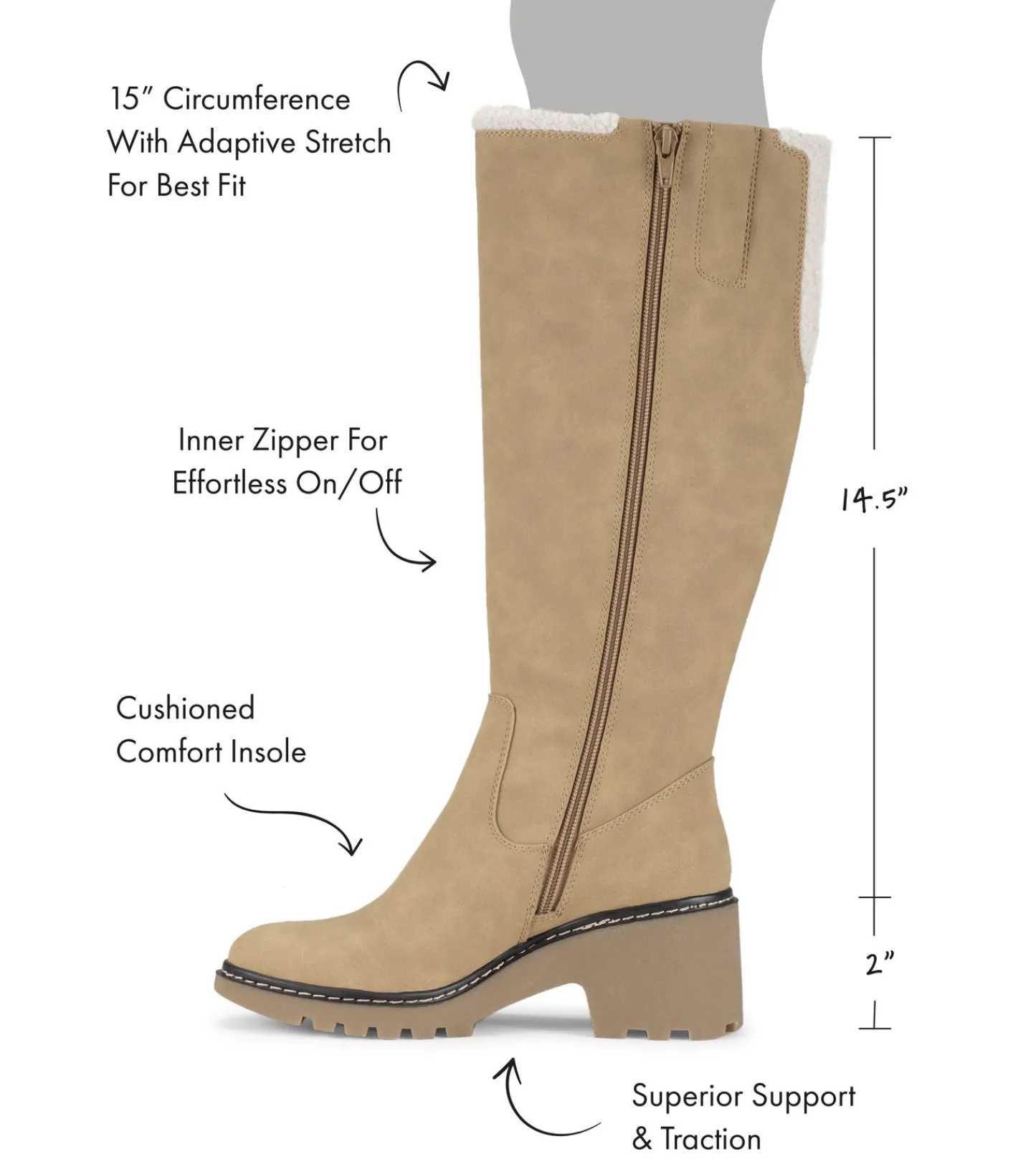 Baretraps Knee High Boots-Dalary Tall Boot Cognac