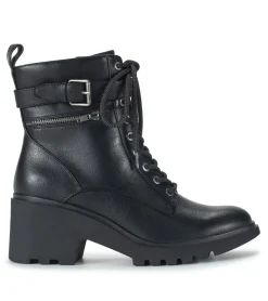 Baretraps Booties-Dani Lace Up Boot Black