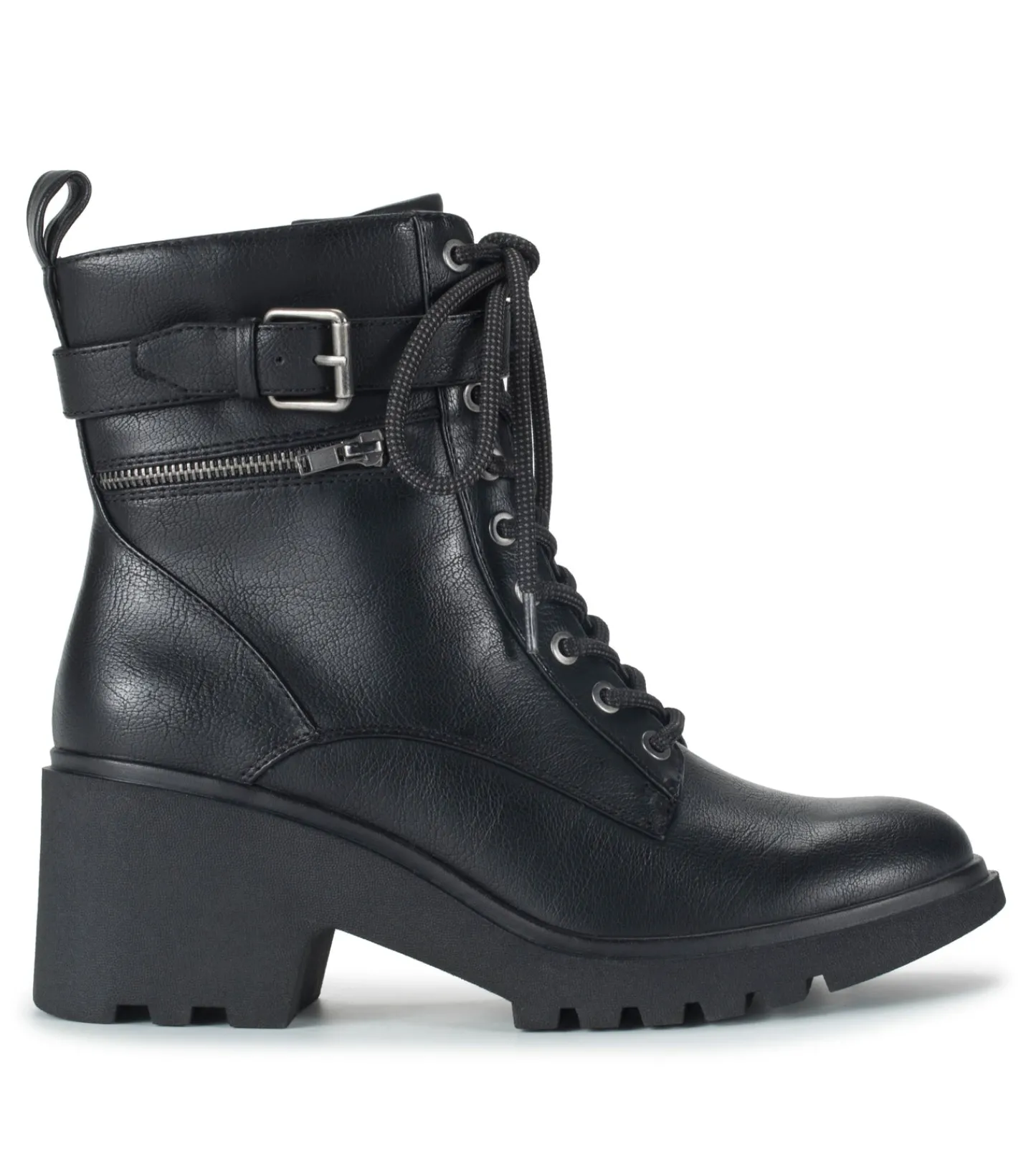 Baretraps Booties-Dani Lace Up Boot Black