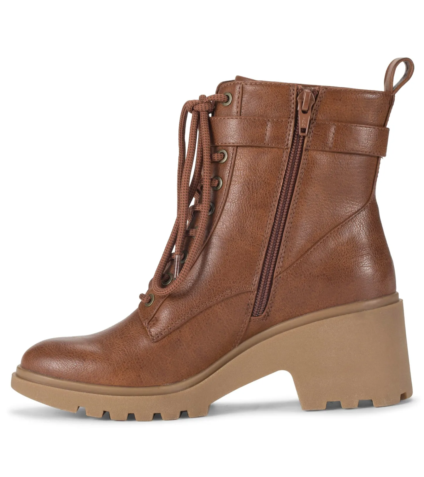 Baretraps Booties-Dani Lace Up Boot Cognac