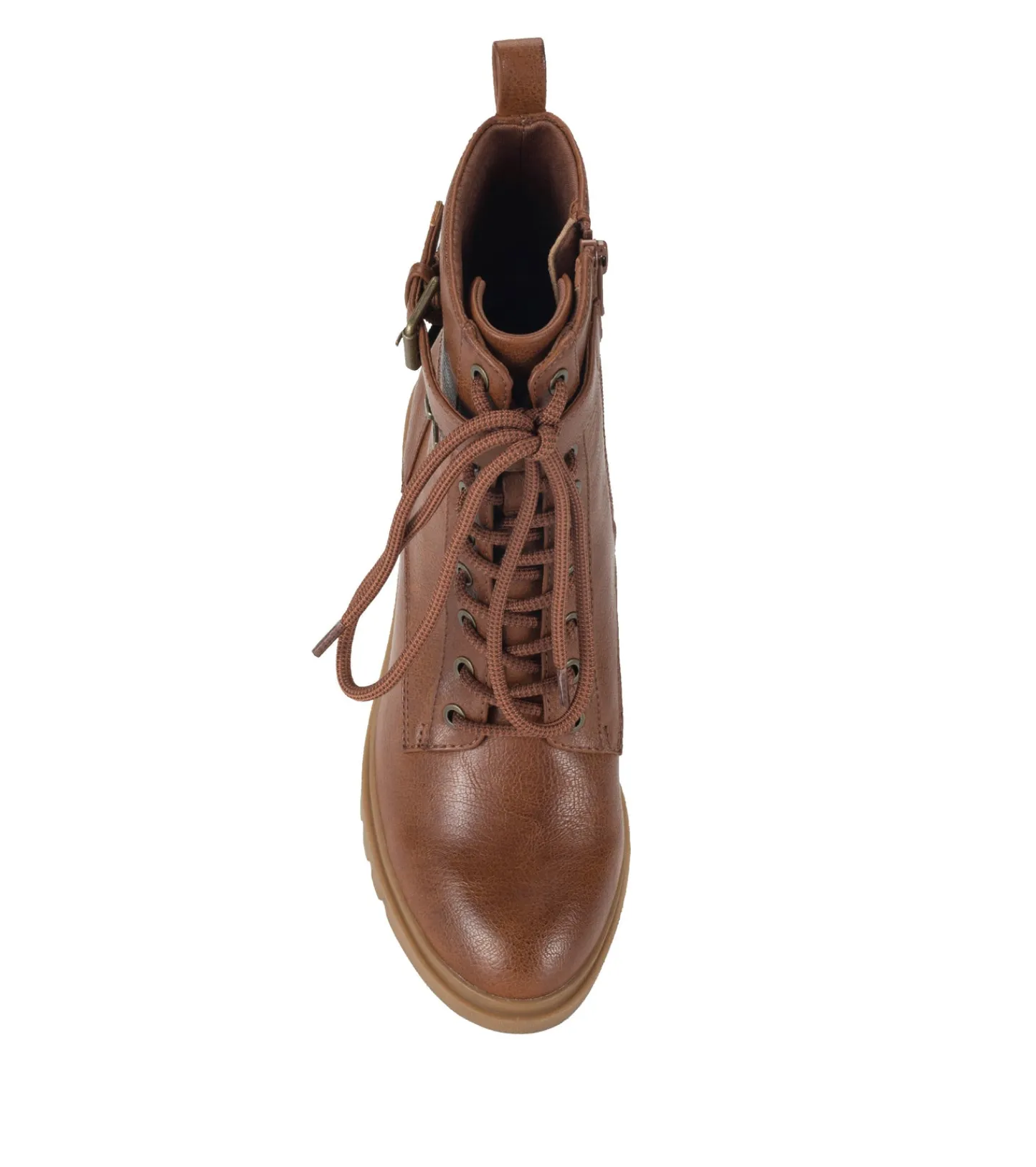 Baretraps Booties-Dani Lace Up Boot Cognac