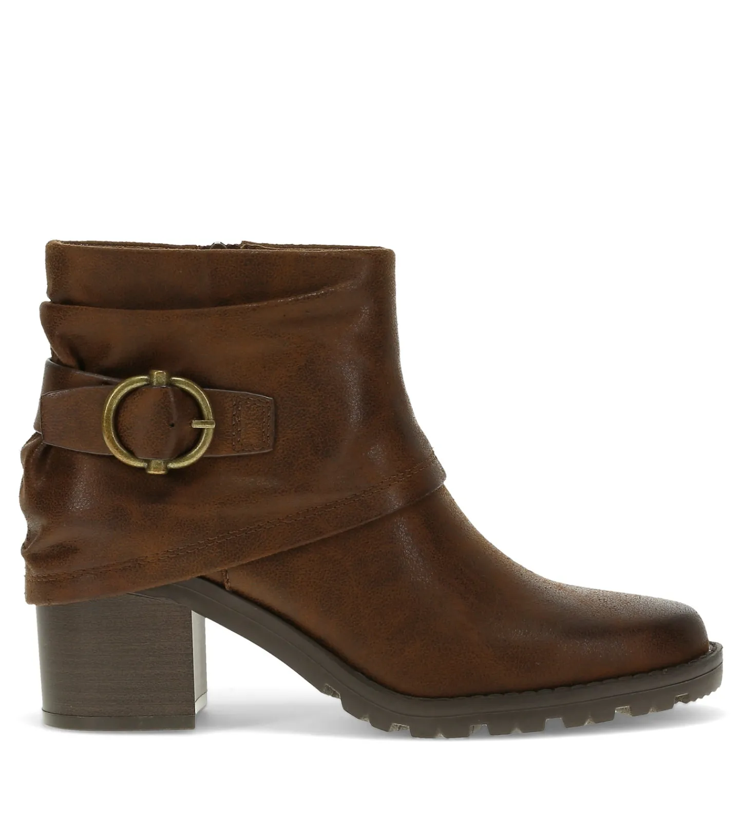 Baretraps Booties-Deborah Block Heel Bootie BrushBrown