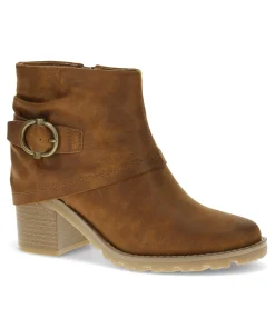 Baretraps Booties-Deborah Block Heel Bootie Toffee