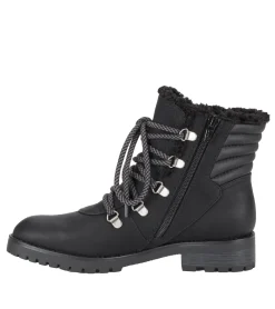 Baretraps Booties-Dennison Lace Up Boot Black