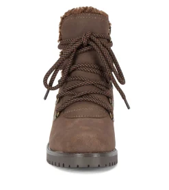 Baretraps Booties-Dennison Lace Up Boot Brown