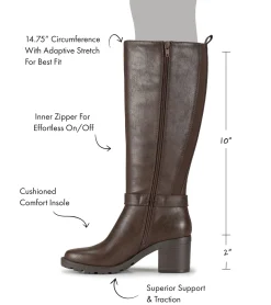 Baretraps Knee High Boots-Dylia Tall Boot BrushBrown