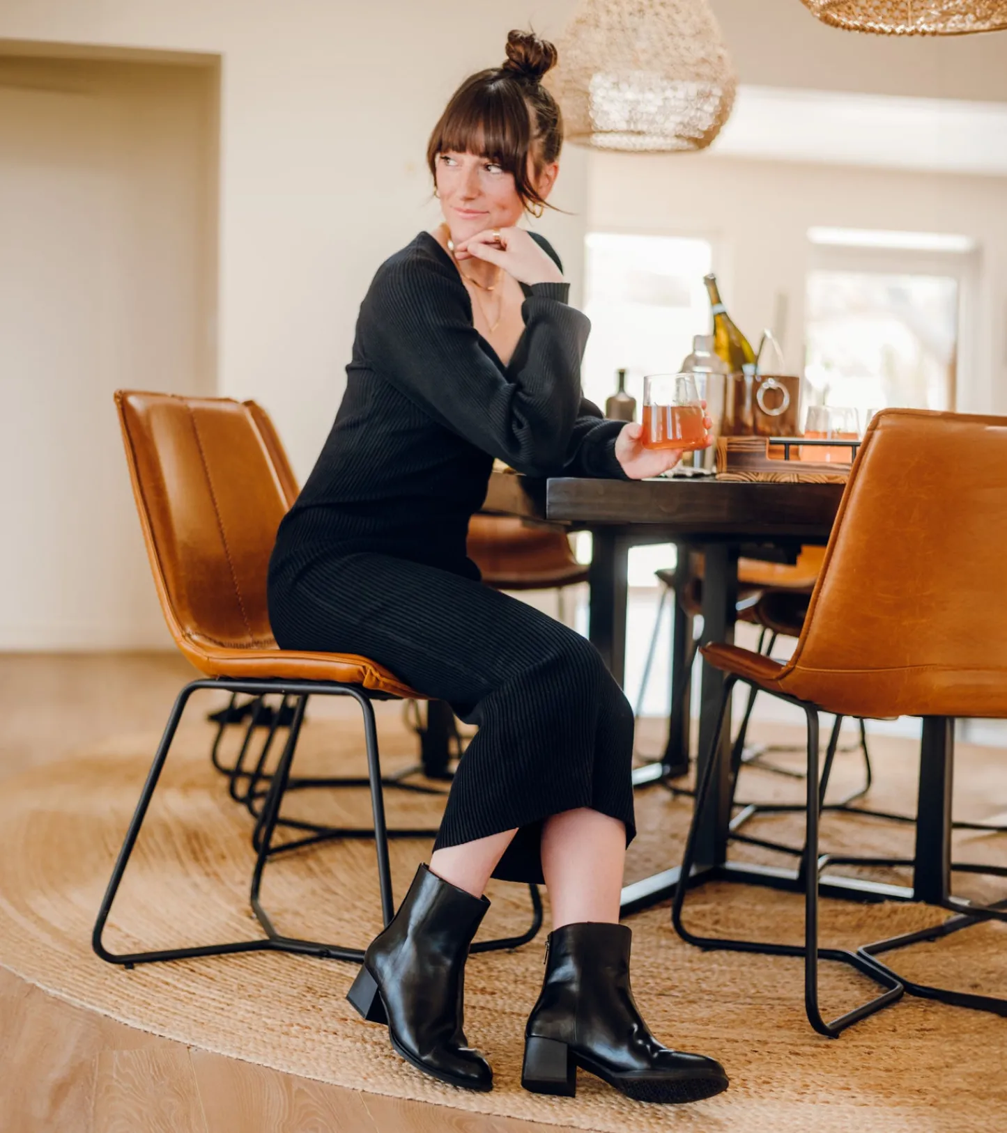 Baretraps Booties-Emilie Block Heel Bootie Black