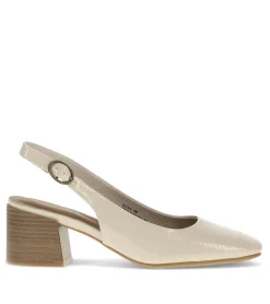 Baretraps Dress Shoes-Ester Block Heel Slingback Pump Ivory