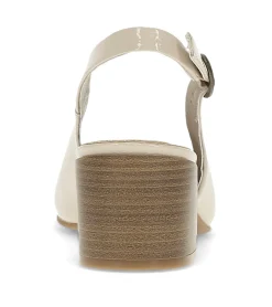 Baretraps Dress Shoes-Ester Block Heel Slingback Pump Ivory