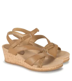 Baretraps Wedge Sandals-Farah Wedge Sandal Caramel