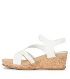 Baretraps Wedge Sandals-Farah Wedge Sandal White