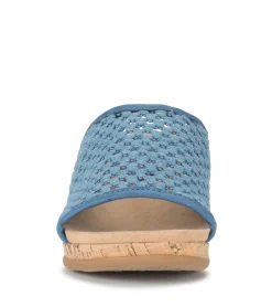Baretraps Wedge Sandals|Slides & Slip On Sandals-Flossey Wedge Slide Sandal LightBlue