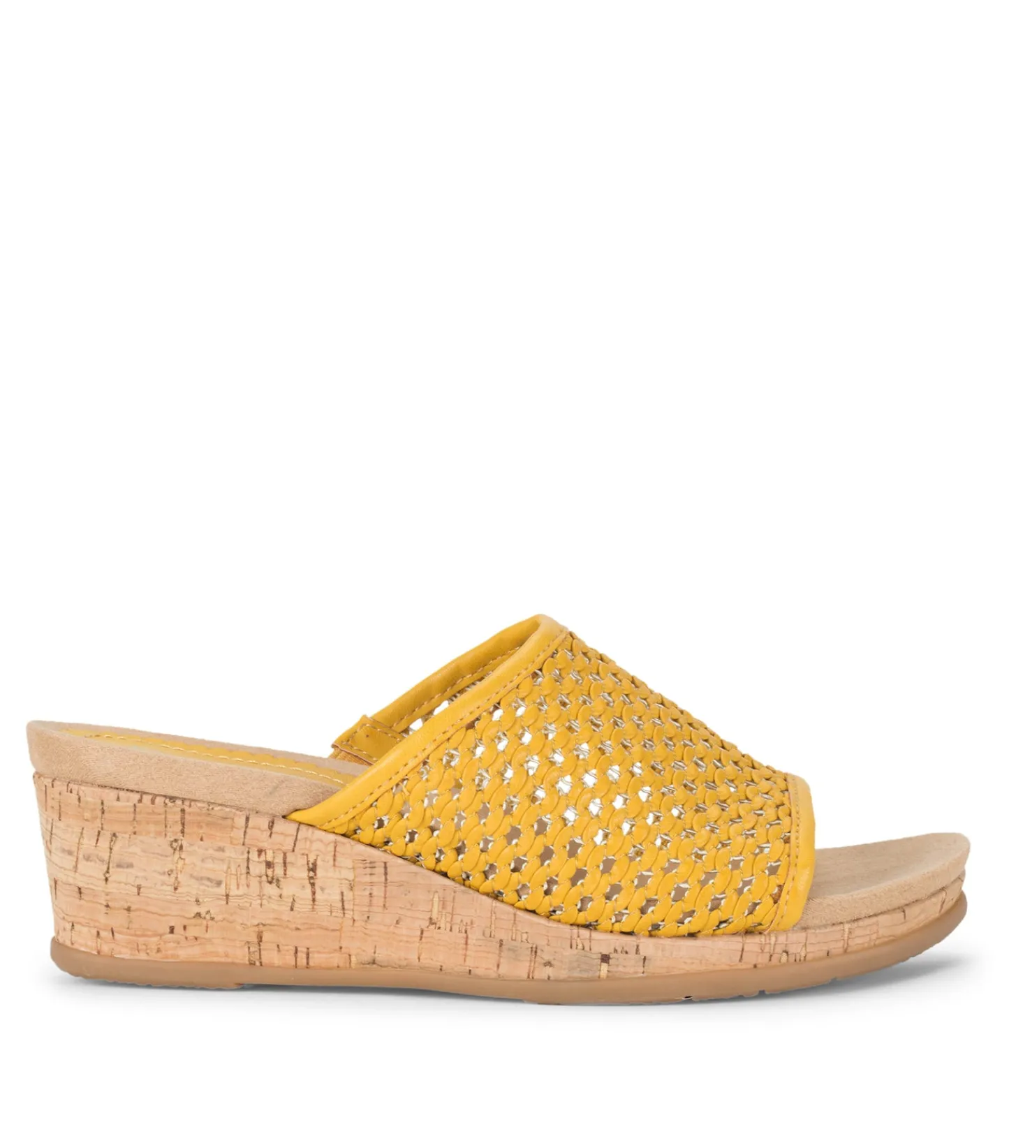 Baretraps Wedge Sandals|Slides & Slip On Sandals-Flossey Wedge Slide Sandal MellowYellow