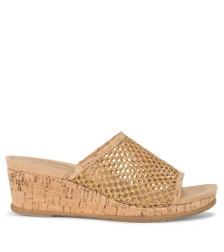 Baretraps Wedge Sandals|Slides & Slip On Sandals-Flossey Wedge Slide Sandal Natural