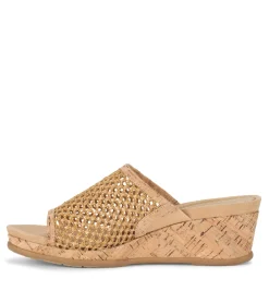 Baretraps Wedge Sandals|Slides & Slip On Sandals-Flossey Wedge Slide Sandal Natural